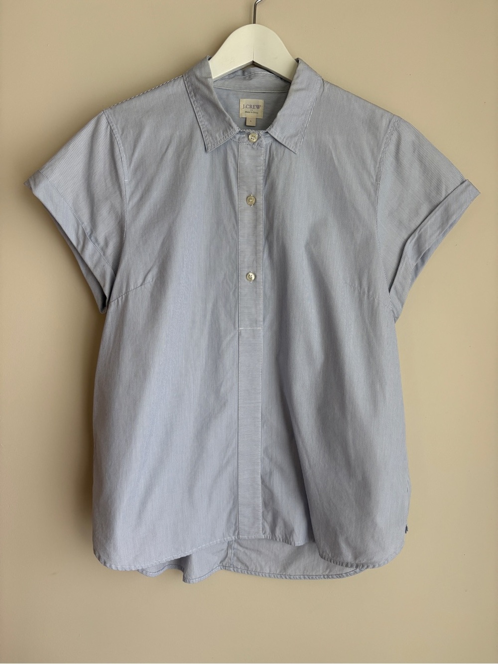 J. Crew Factory 100% Cotton Collared Short Sleeve Shirt